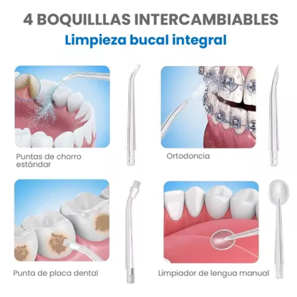 Irrigador Bucal Recargable — Limpieza Profunda Tipo Dental en Casa